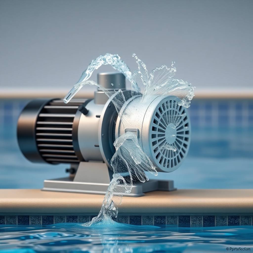 Bir havuz kenarında Hayward Power-Flow Matrix pompası